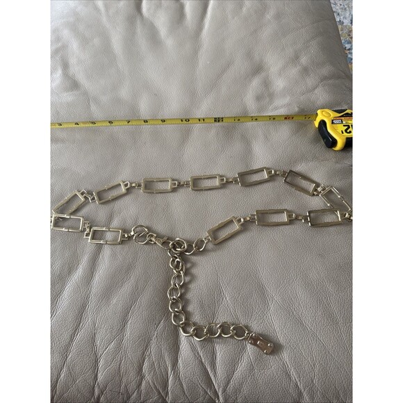 MICHAEL KORS Vtg. Adjustable CHAIN LINK BELT GOLD-TONE Metal Womens M/L43" - Picture 5 of 6